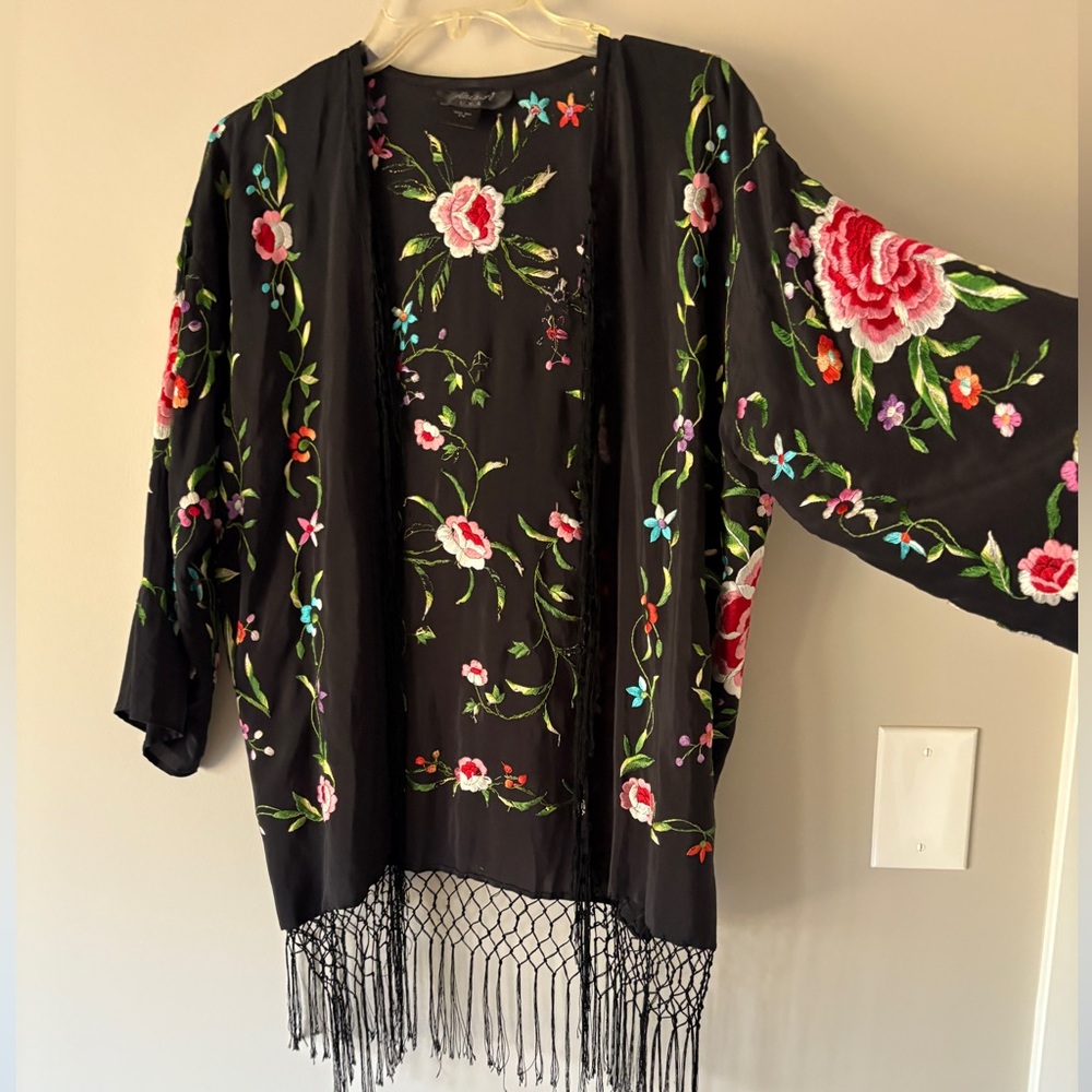 100% Embroidered Silk Bolero Shrug